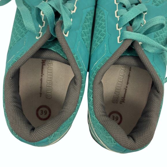 Shimano Cycling Shoes 39 / 7.2 Pedaling Dynamics CW47 Click'r Teal Turquoise - Picture 8 of 9